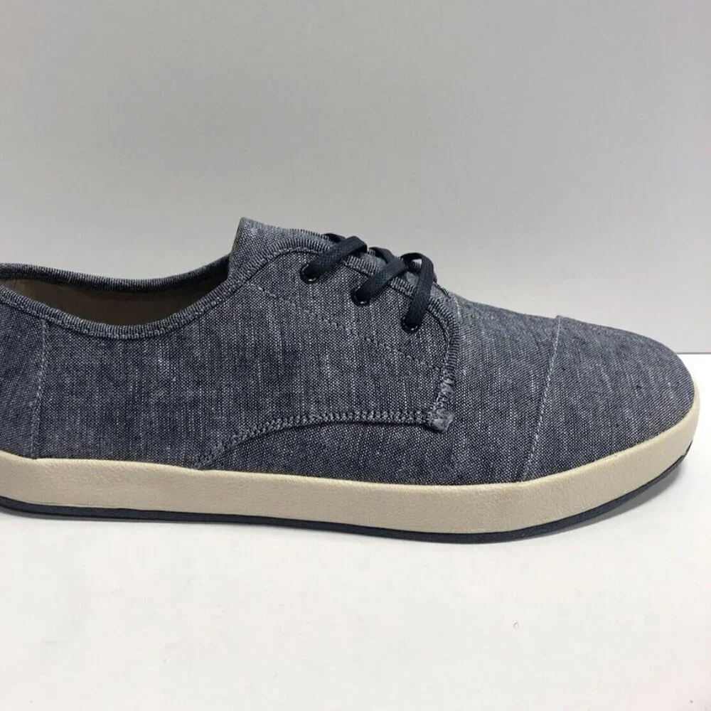 Toms Men’s Paseo, Navy Lace-Up Sneakers, Size 13M.
